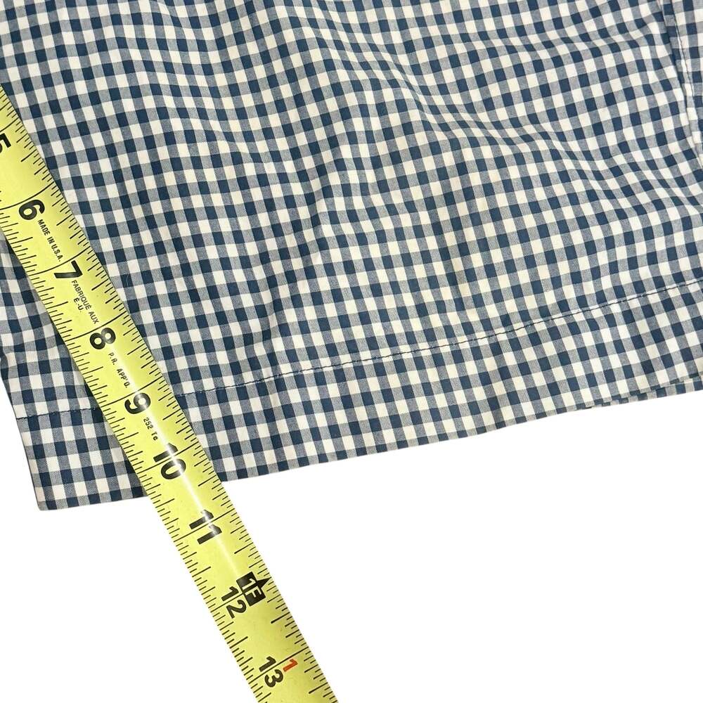 J.Crew Men's Blue and White Gingham Check 100% Cotton Chino Shorts Size 34 - Picture 5 of 5